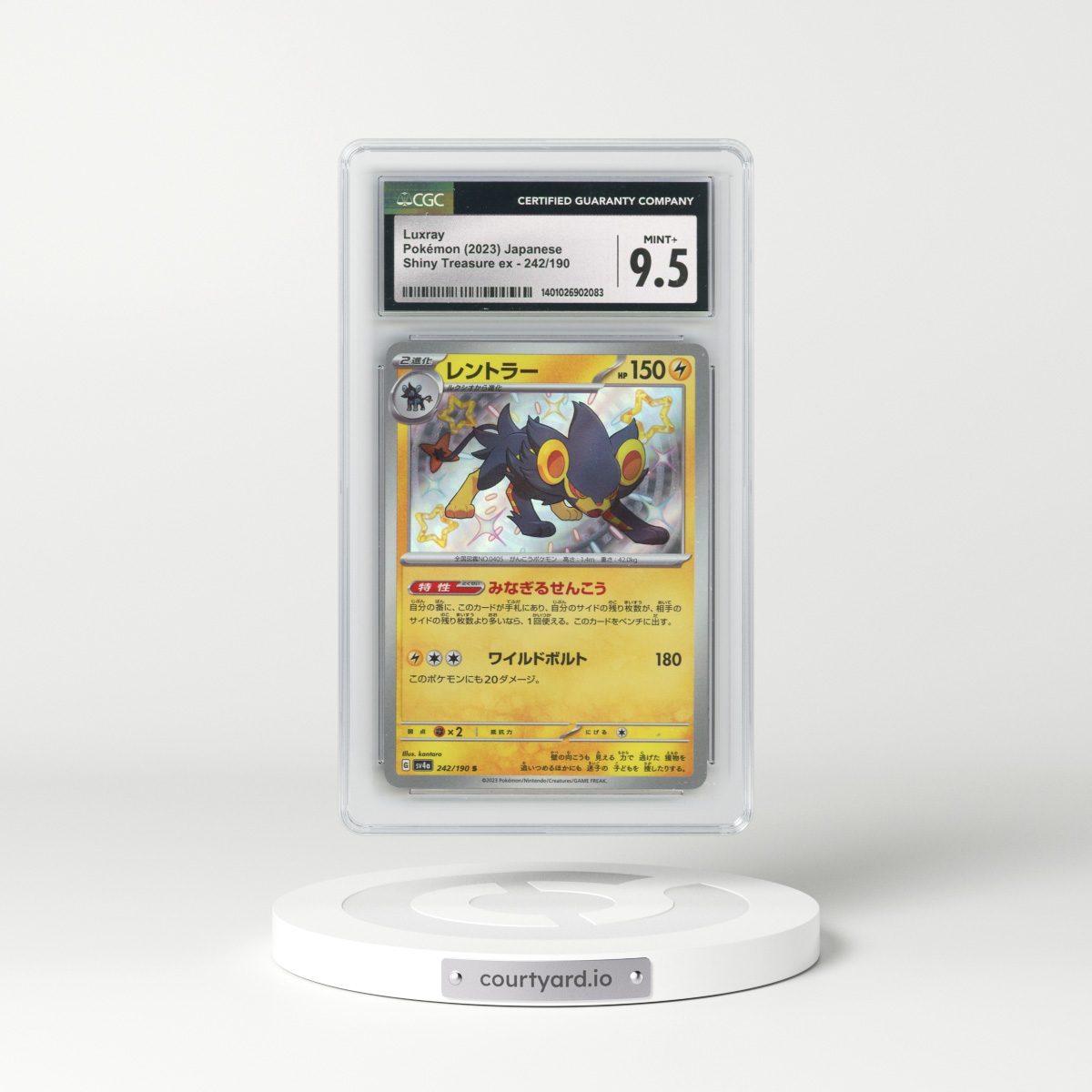 2023 Shiny Treasure ex #242/190 Luxray (CGC 9.5 MINT+)