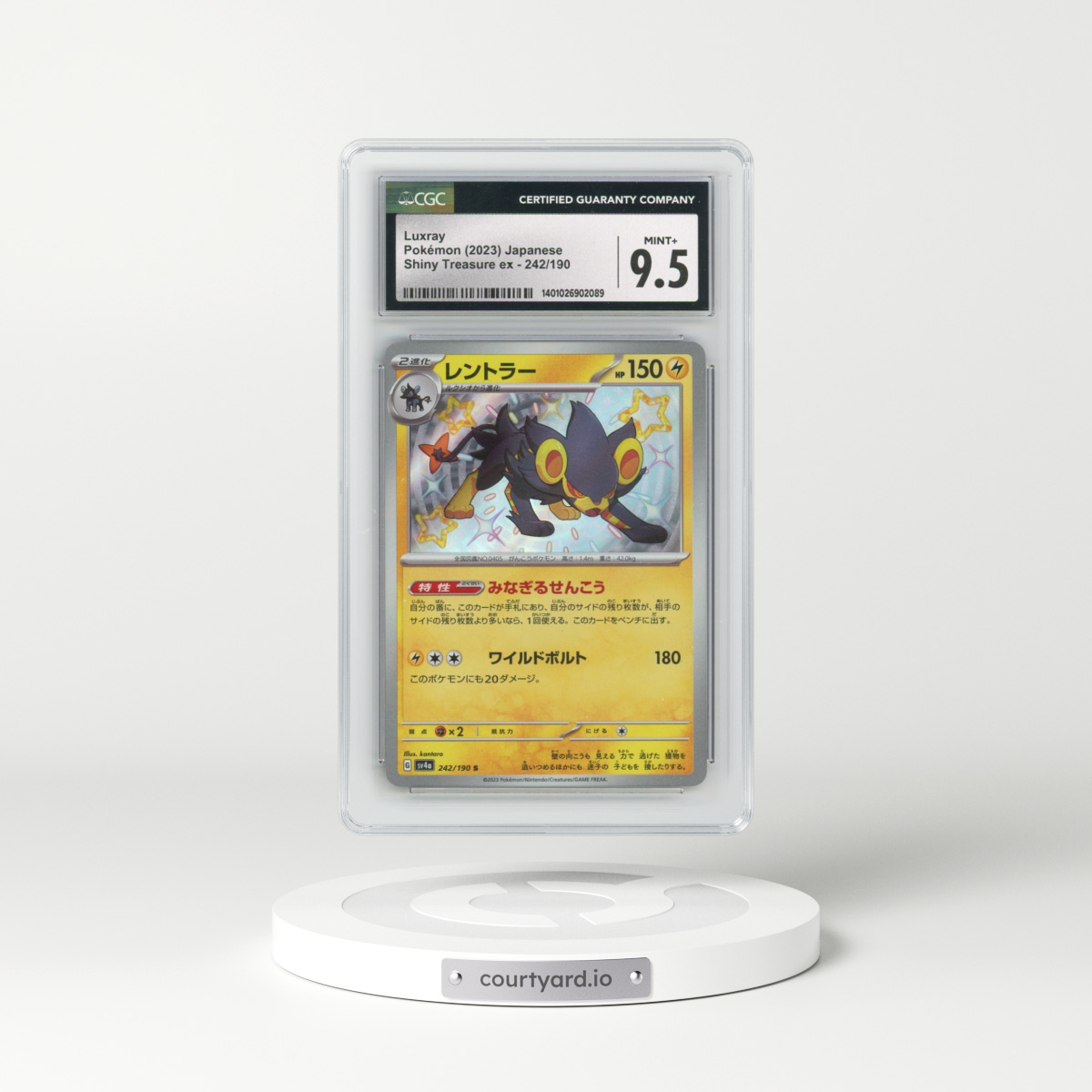 2023 Shiny Treasure ex #242/190 Luxray (CGC 9.5 MINT+)
