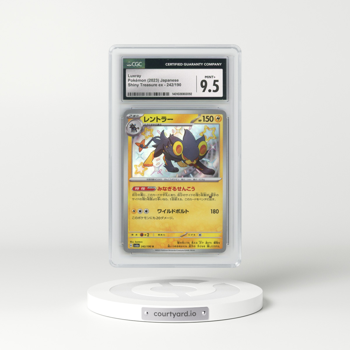 2023 Shiny Treasure ex #242/190 Luxray (CGC 9.5 MINT+)