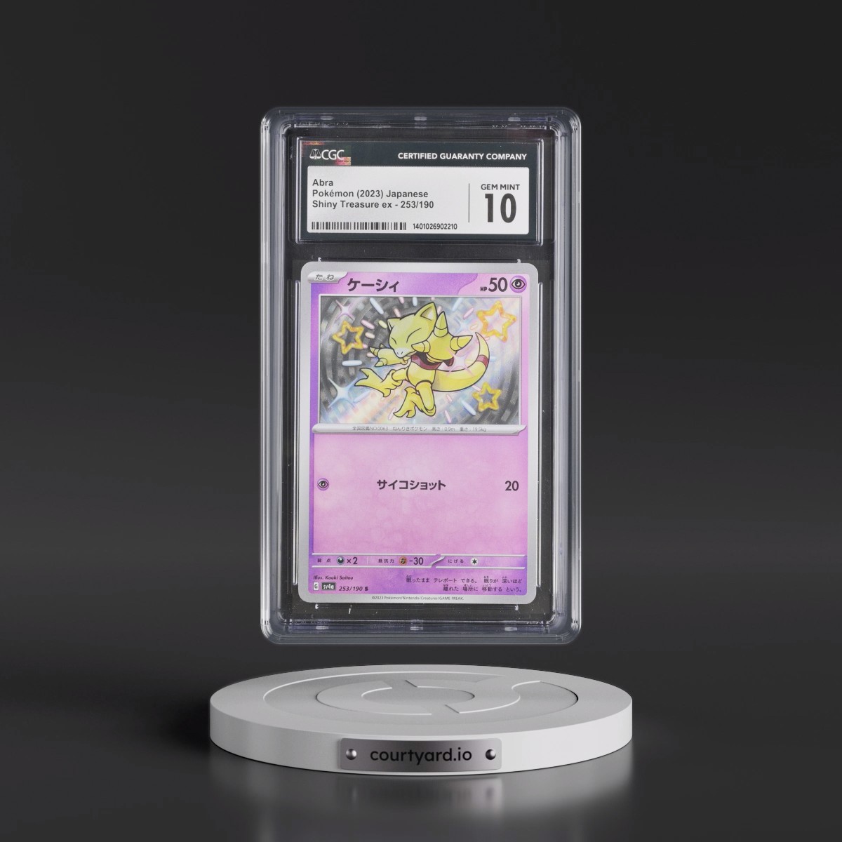 2023 Shiny Treasure ex #253/190 Abra - Shiny Rare Holo (CGC 10 GEM MINT)