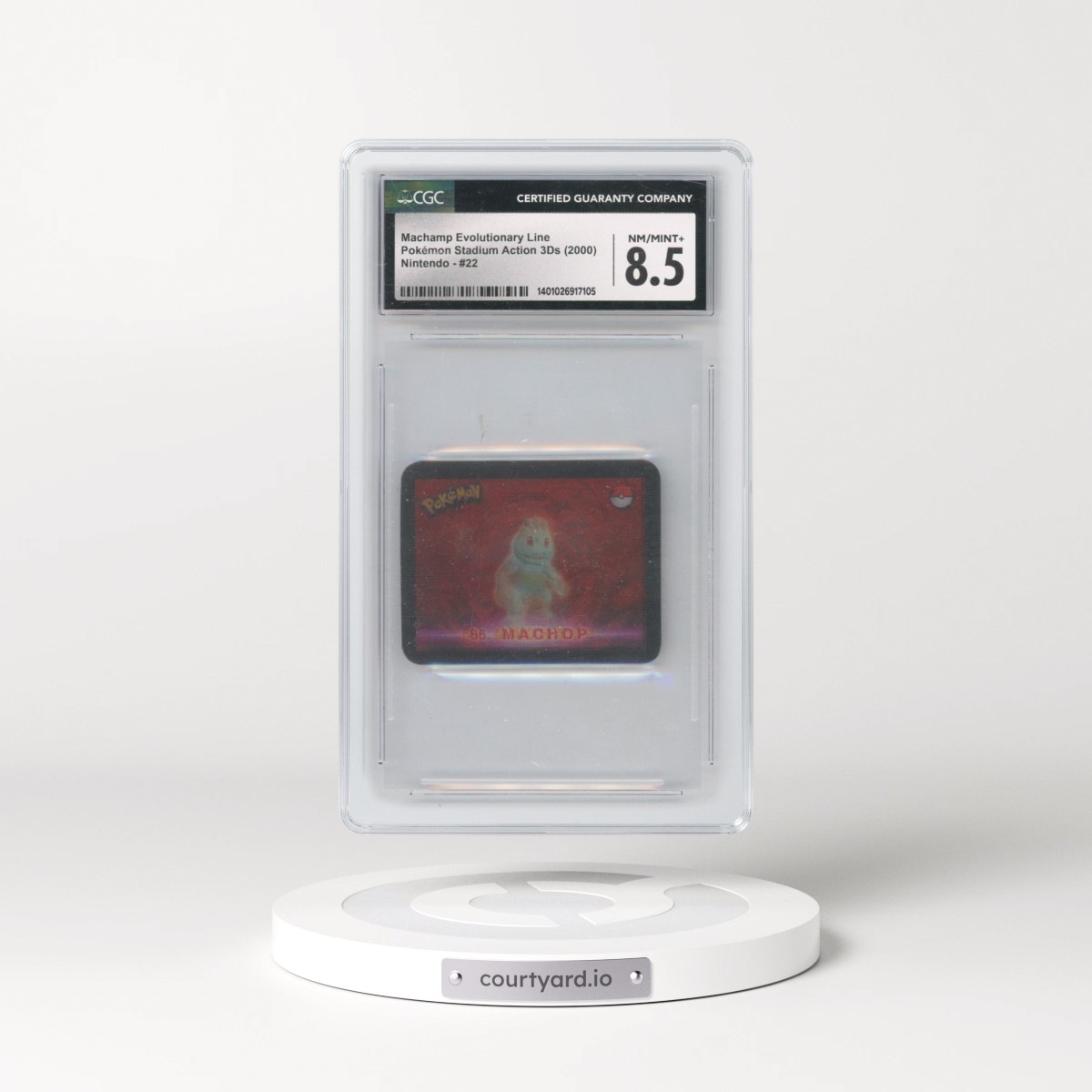 2000 Pokémon Stadium Action 3Ds (2000) - English #22 Machamp Evolutionary Line (CGC 8.5 NM-MT+)