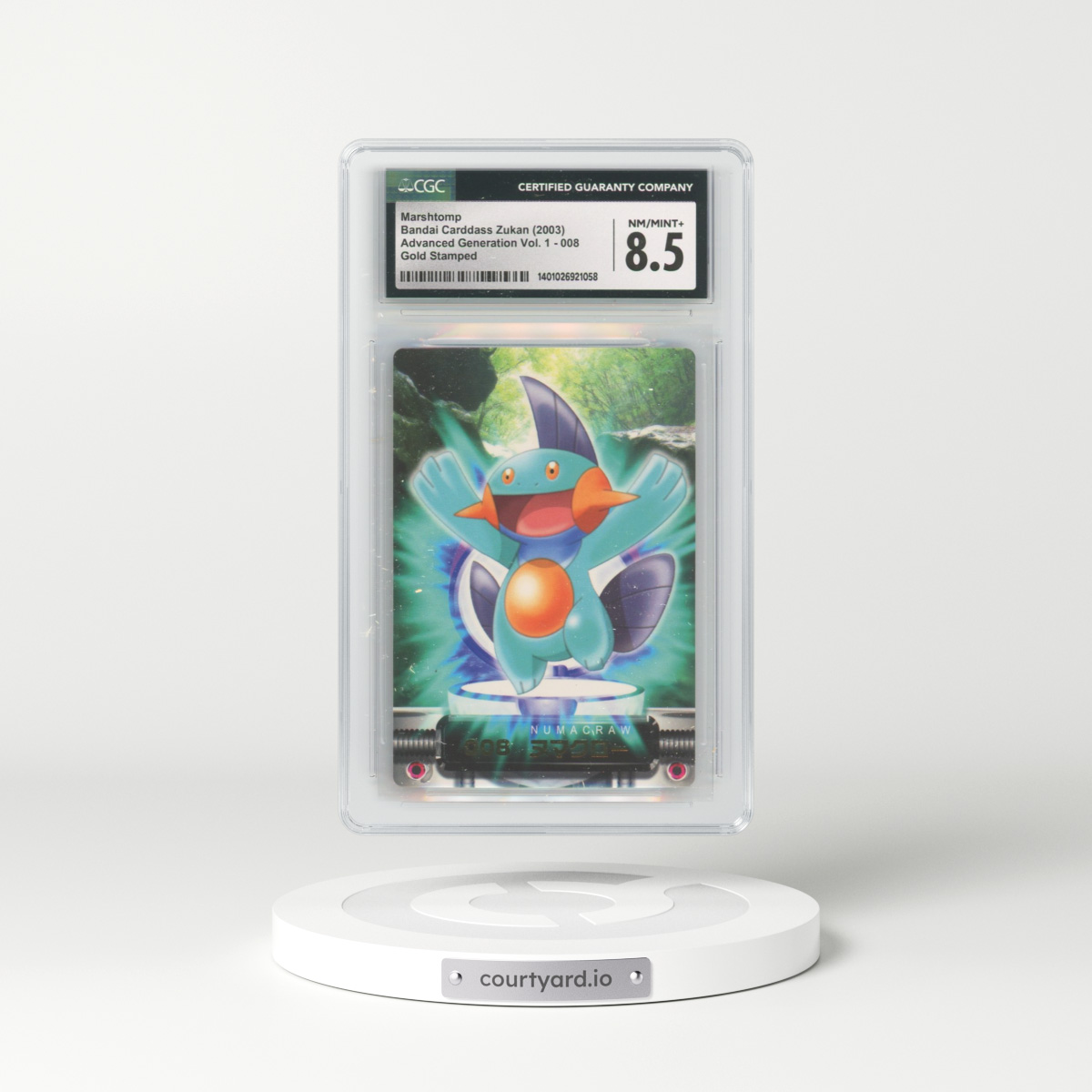 2003 Advanced Generation Vol. 1 #008 Marshtomp - Gold Stamped (CGC 8.5 NM-MT+)