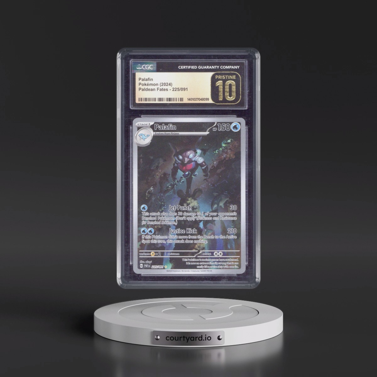 2024 Paldean Fates - PAF EN #225/091 Palafin - Illustration Rare Holo (CGC 10 PRISTINE)