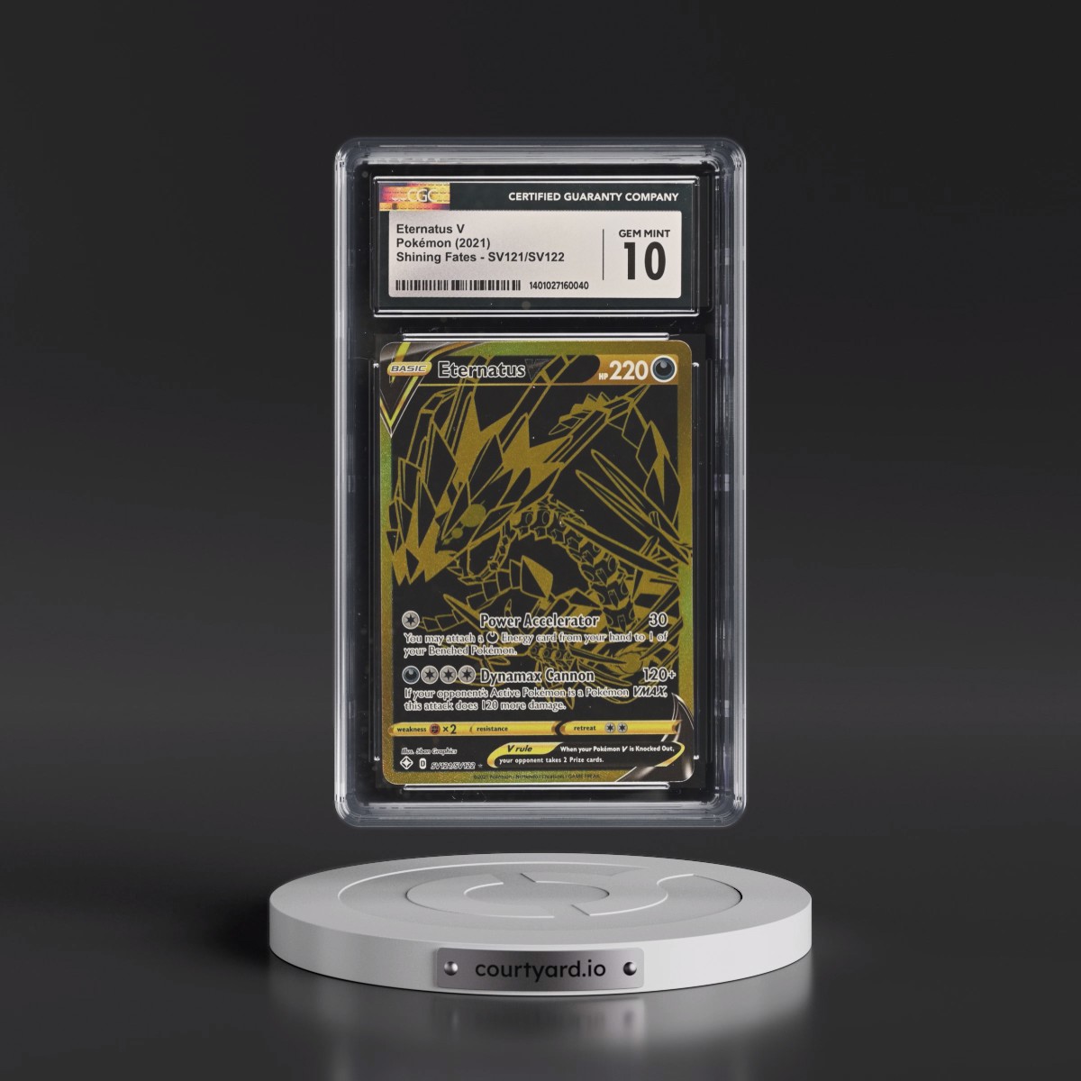 2021 Shining Fates #SV121/SV122 Eternatus V - Shiny Vault Holo (CGC 10 GEM MINT)