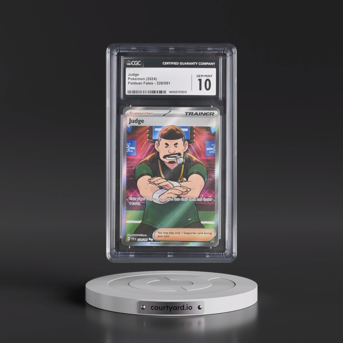2024 Paldean Fates - PAF EN #228/091 Judge - Ultra Rare Holo (CGC 10 GEM MINT)