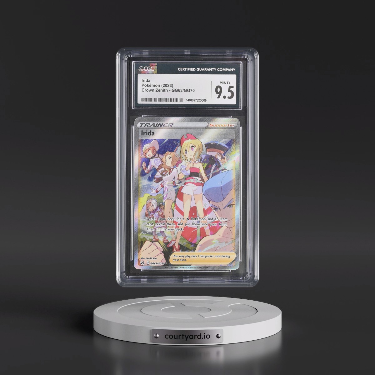 2023 Crown Zenith #GG63/GG70 Irida - Galarian Gallery Holo (CGC 9.5 MINT+)