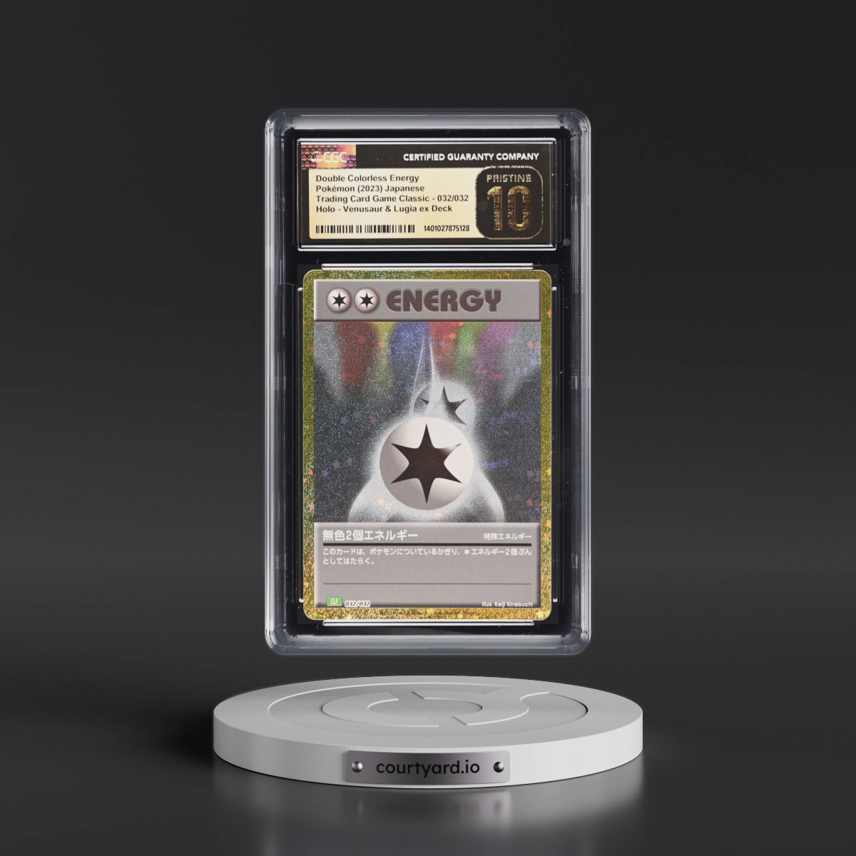 2023 Trading Card Game Classic - CLF, CLL, CLK #032/032 Double Colorless Energy - Venusaur & Lugia ex Deck - CLF Holo (CGC 10 PRISTINE)