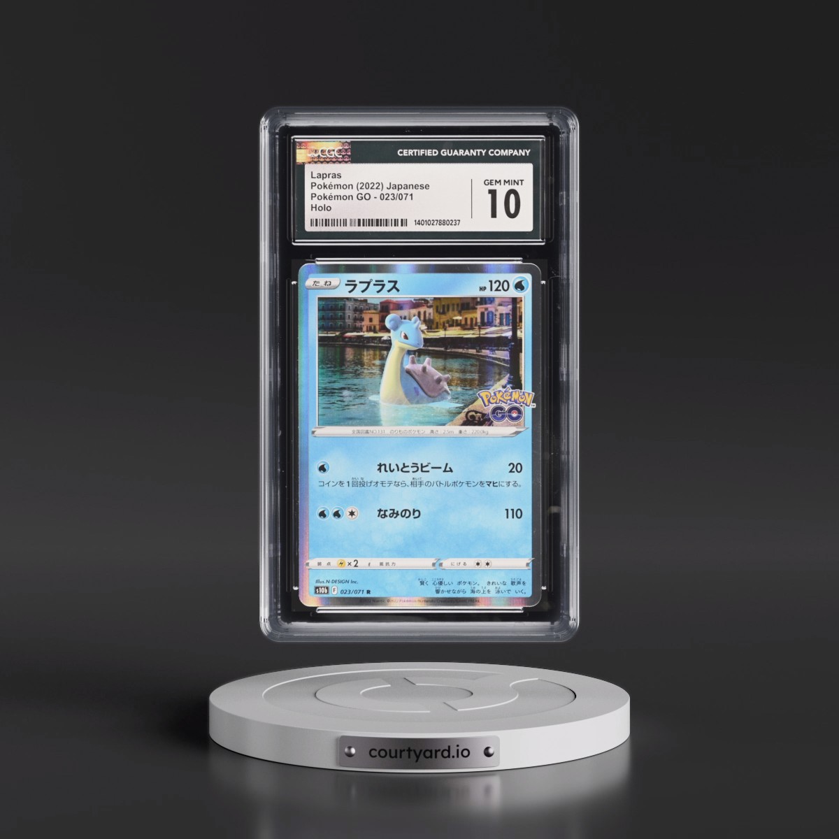 2022 Pokémon GO #023/071 Lapras - Holo (CGC 10 GEM MINT)