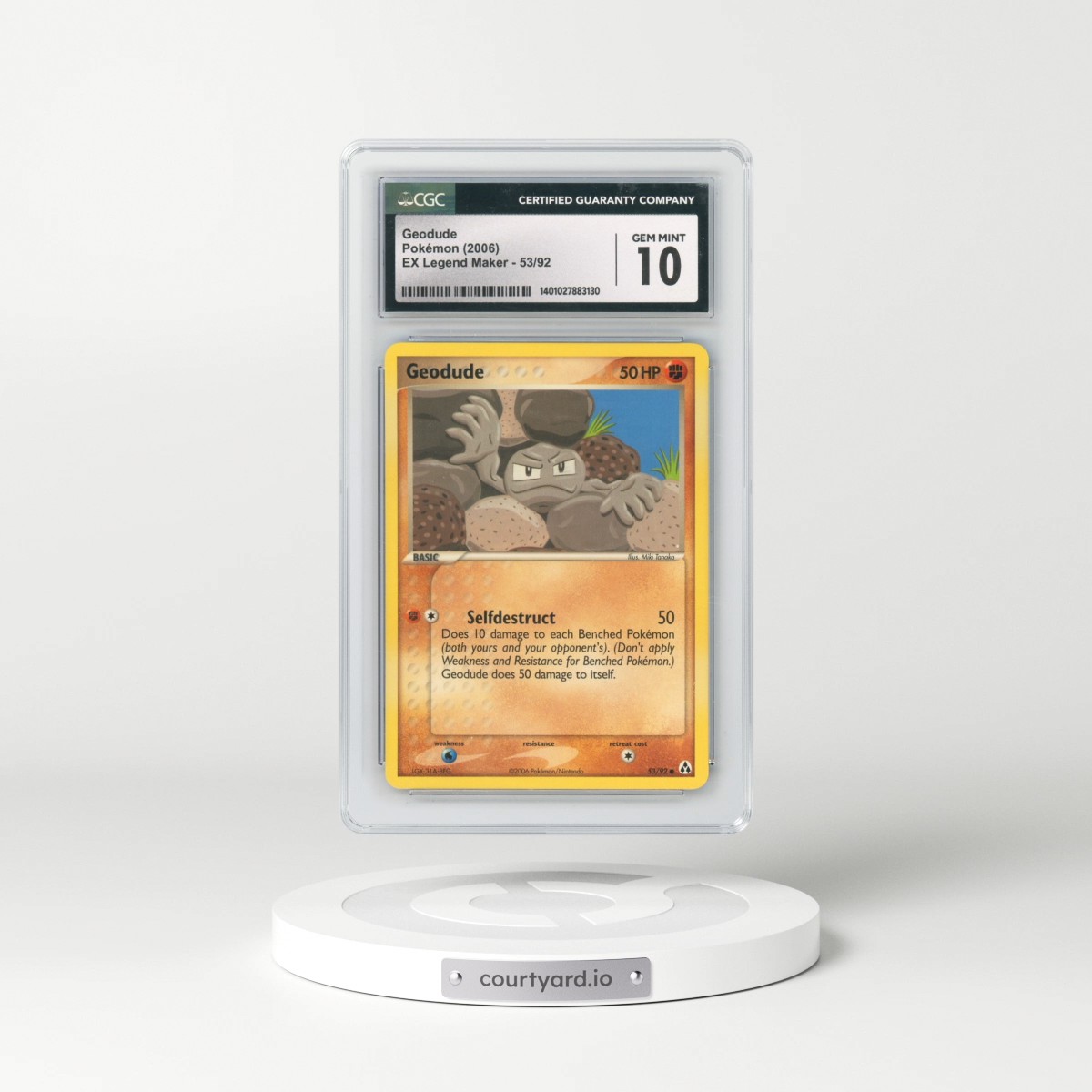 2006 EX Legend Maker #53/92 Geodude (CGC 10 GEM MINT)