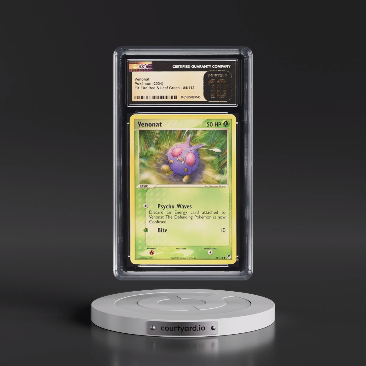 2004 EX Fire Red & Leaf Green #84/112 Venonat (CGC 10 PRISTINE)