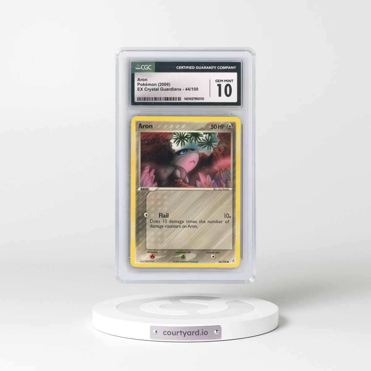 2006 EX Crystal Guardians #44/100 Aron (CGC 10 GEM MINT)