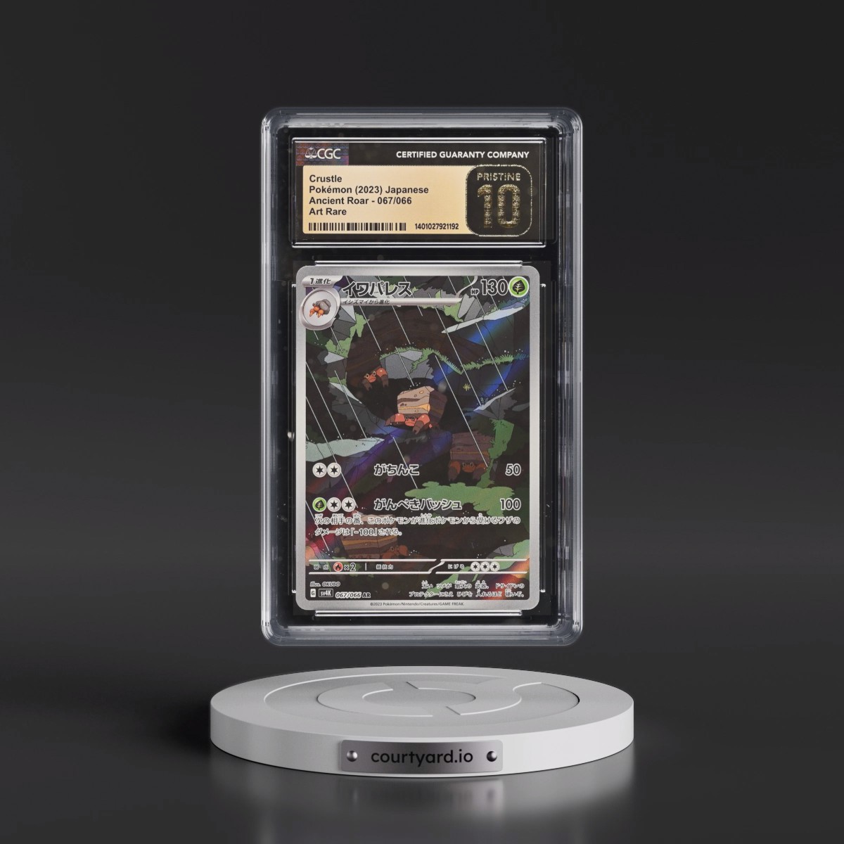2023 Pokémon Sv4k-Ancient Roar #067 Crustle - Art Rare (CGC 10 PRISTINE)