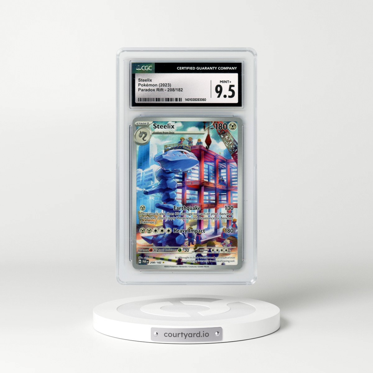 2023 Paradox Rift - PAR EN #208/182 Steelix - Illustration Rare (CGC 9.5 MINT+)