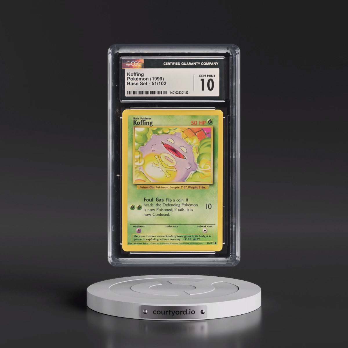 1999 Base Set #51/102 Koffing (CGC 10 GEM MINT)