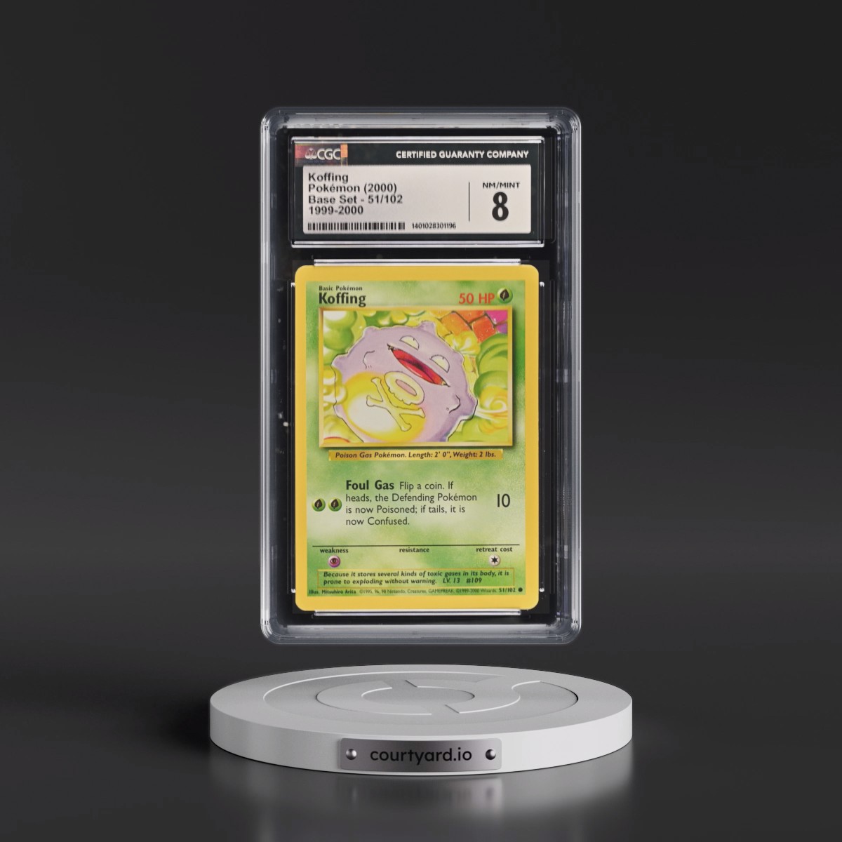 1999 Base Set #51/102 Koffing - 1999-2000 (CGC 8 NM-MT)