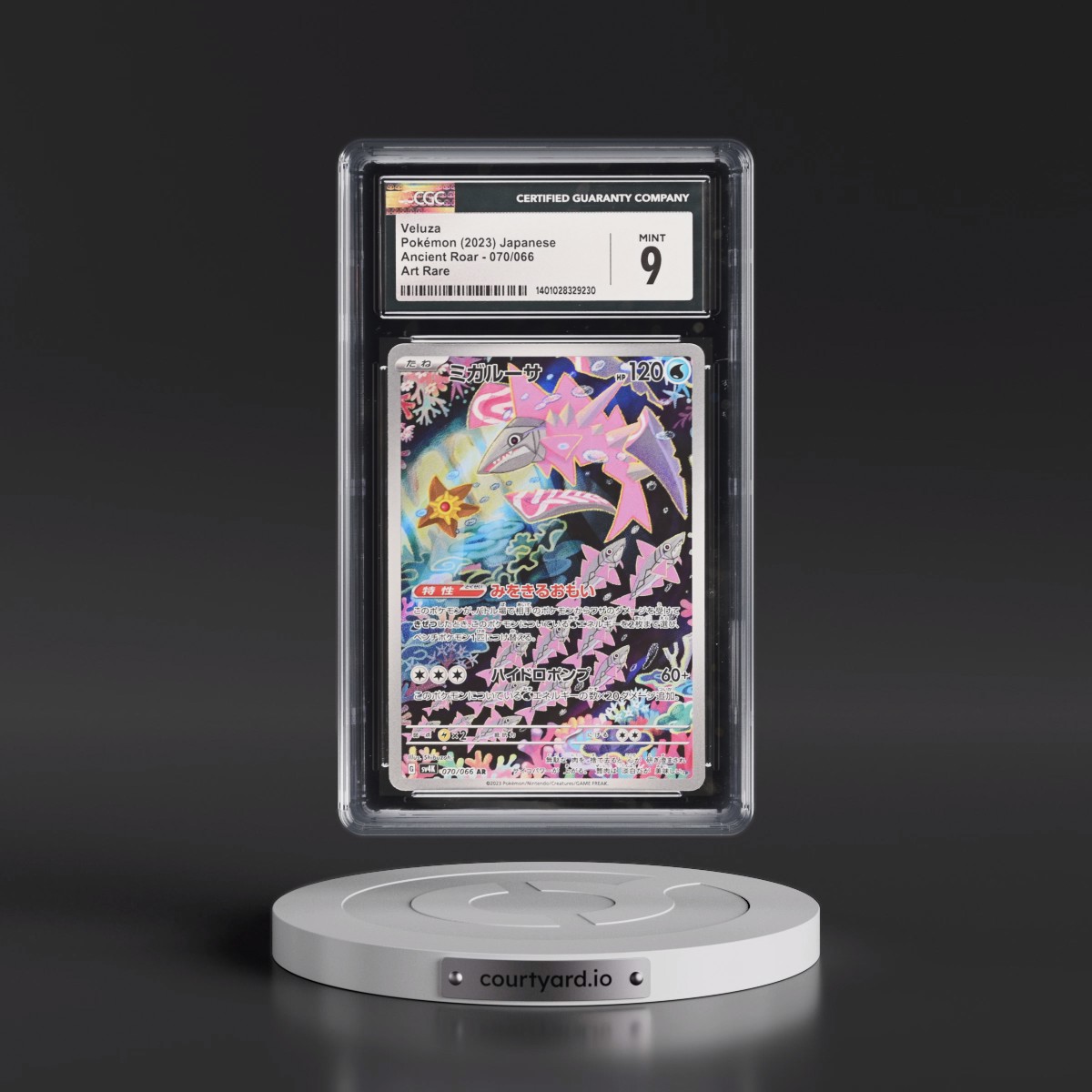 2023 Pokémon Sv4k-Ancient Roar #070 Veluza - Art Rare (CGC 9 MINT)