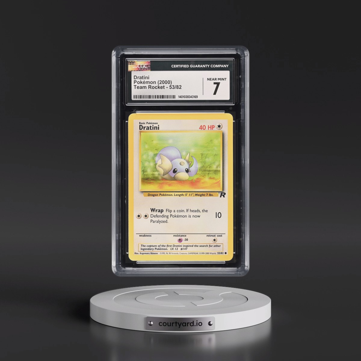 1999 Team Rocket #53/82 Dratini (CGC 7 NM)