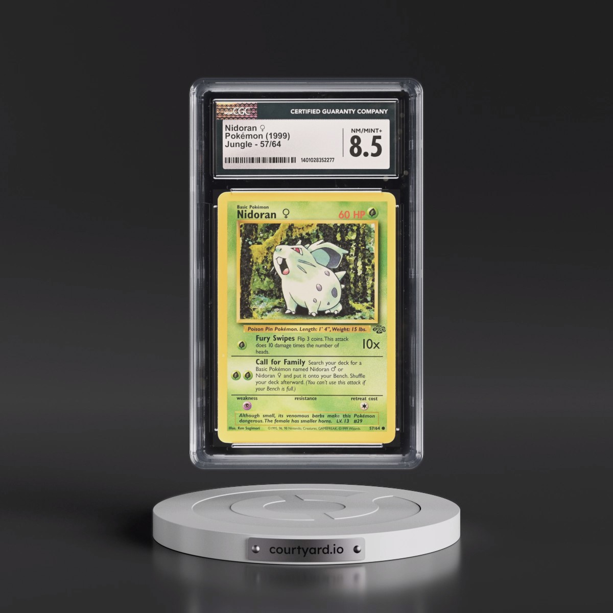 1999 Jungle #57/64 Nidoran â?? (CGC 8.5 NM-MT+)