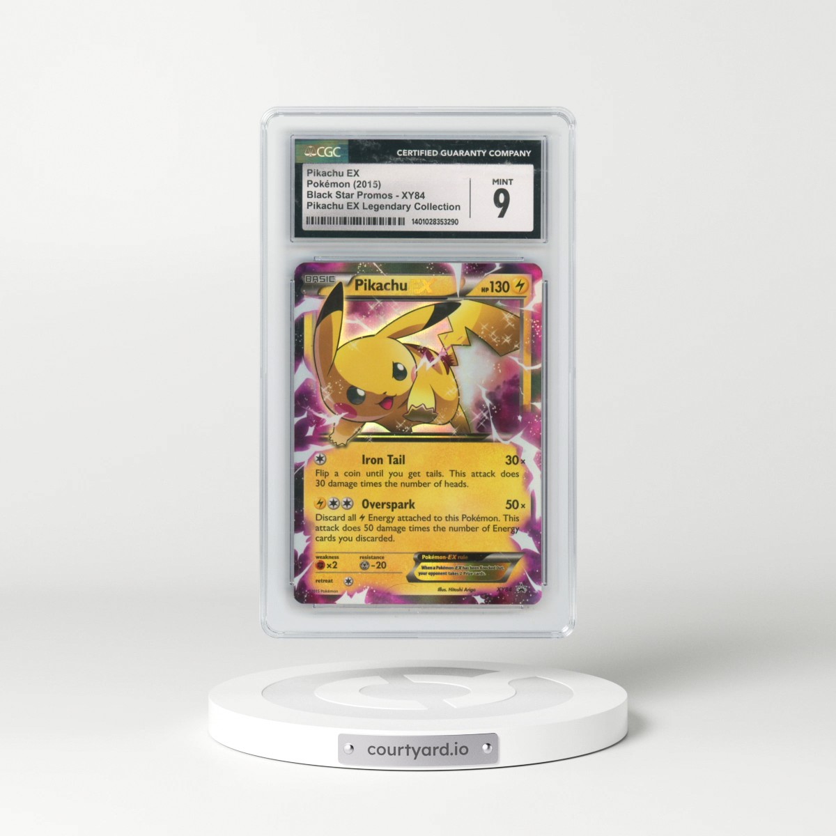 2015 Pokémon XY Black Star Promos #XY84 Pikachu EX - Holo (CGC 9 MINT)