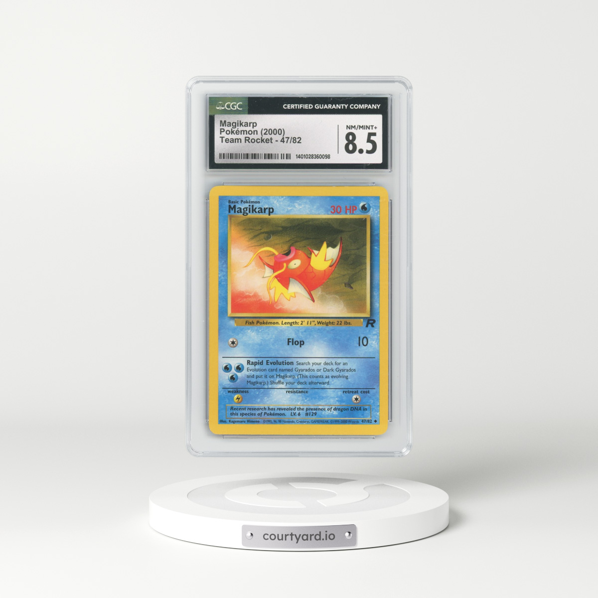 1999 Team Rocket #47 Magikarp (CGC 8.5 NM-MT+)