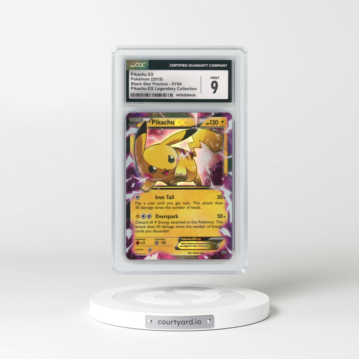2015 Pokémon XY Black Star Promos #XY84 Pikachu EX - Holo (CGC 9 MINT)