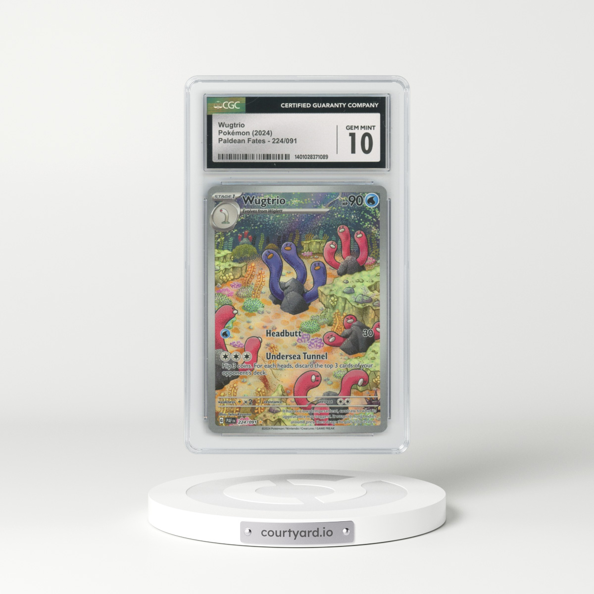 2024 Paldean Fates - PAF EN #224/091 Wugtrio (CGC 10 GEM MINT)