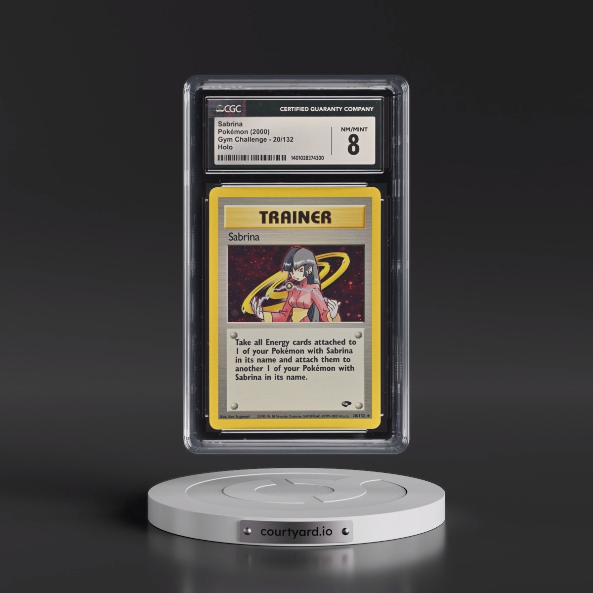 2000 Gym Challenge #20/132 Sabrina - Holo (CGC 8 NM-MT)