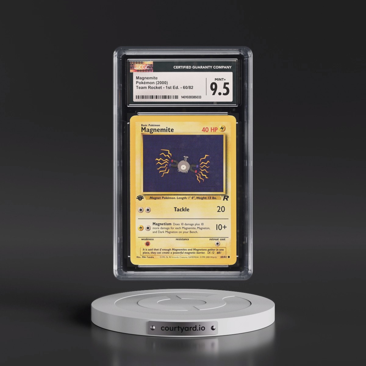 2000 Team Rocket #60/82 Magnemite - 1st Edition 1st Edition (CGC 9.5 MINT+)