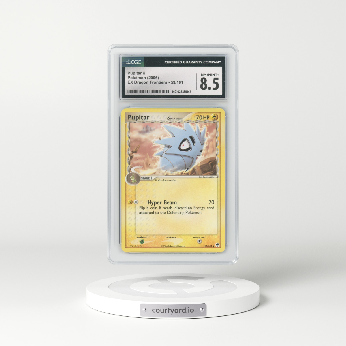 2006 EX Dragon Frontiers #59/101 Pupitar δ (CGC 8.5 NM-MT+)