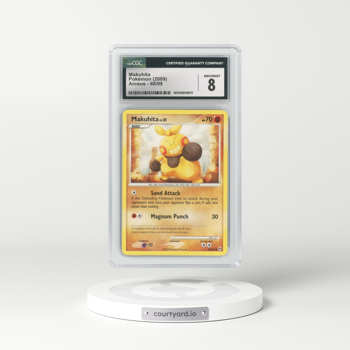 2009 Arceus #68/99 Makuhita (CGC 8 NM-MT)