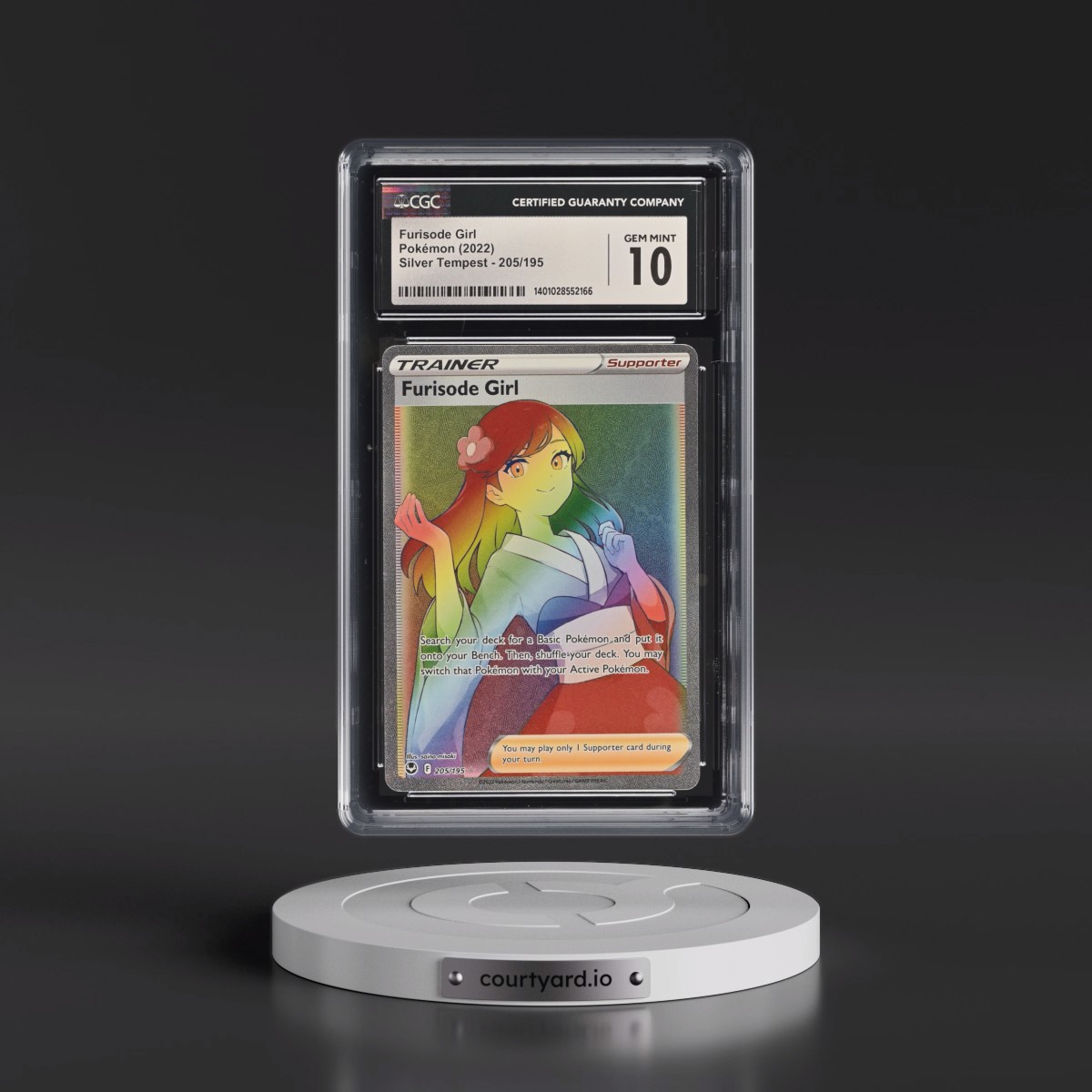 2022 Silver Tempest #205/195 Furisode Girl - Rainbow Rare Holo (CGC 10 GEM MINT)