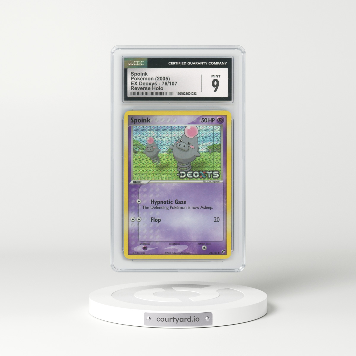 2005 EX Deoxys #76/107 Spoink - Reverse Holo (CGC 9 MINT)