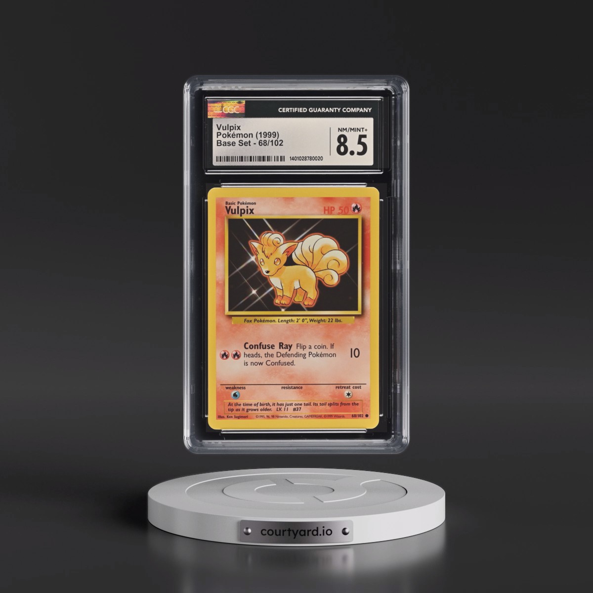 1999 Base Set #68/102 Vulpix (CGC 8.5 NM-MT+)