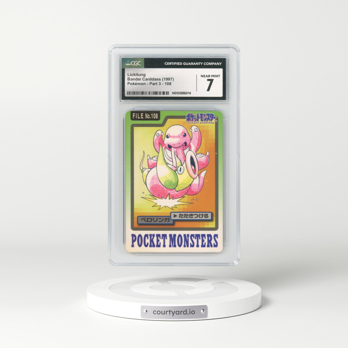1997 (Pocket Monsters on Bottom) Part 3 #108 Lickitung (CGC 7 NM)