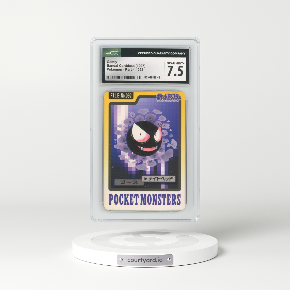 1997 (Pocket Monsters on Bottom) Part 4 #092 Gastly (CGC 7.5 NM+)