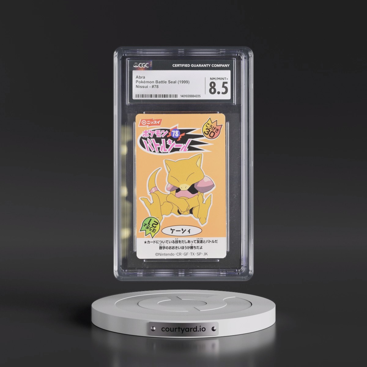 1999 Pokémon Battle Seal (1999 Nissui) - Japanese #78 Abra (CGC 8.5 NM-MT+)