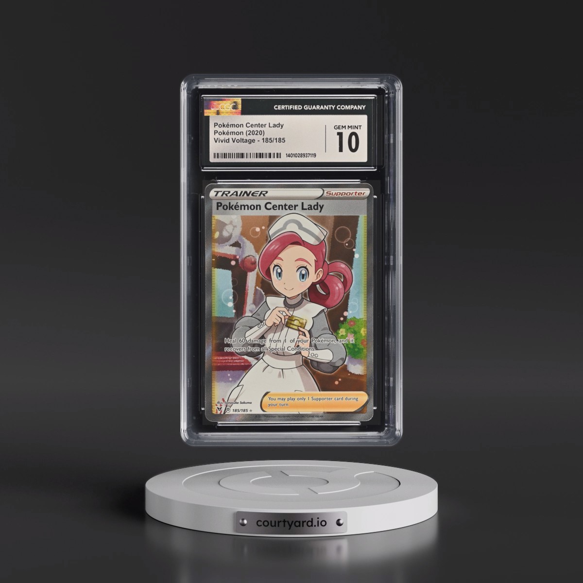 2020 Vivid Voltage #185/185 Pokémon Center Lady - Ultra Rare Holo (CGC 10 GEM MINT)
