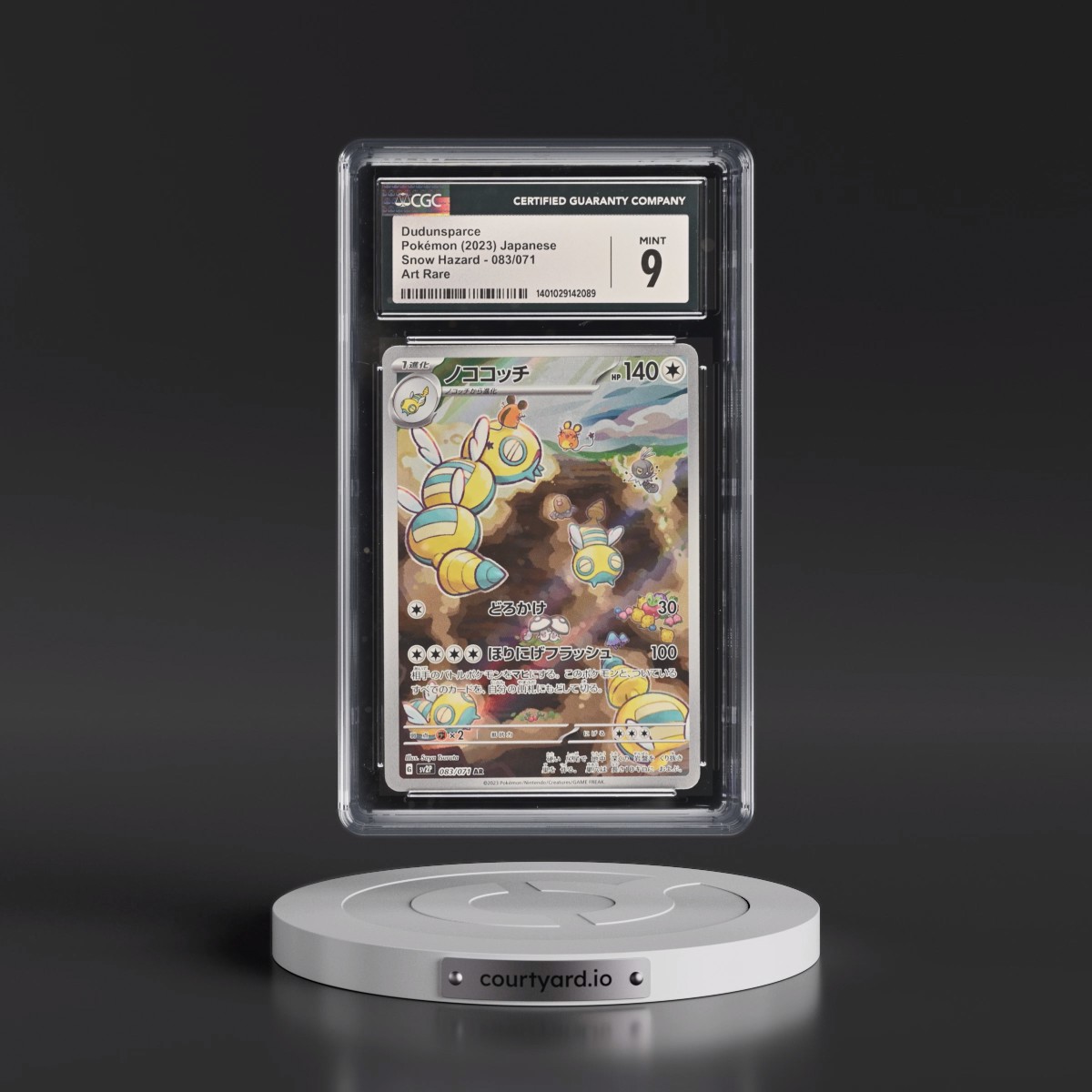 2023 Pokémon Sv2p-Snow Hazard #083 Dudunsparce - Art Rare (CGC 9 MINT)