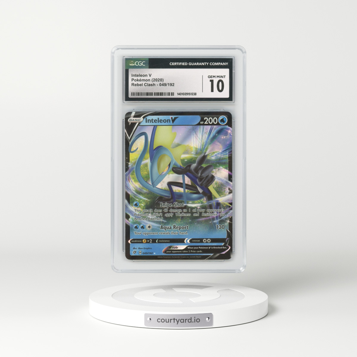2020 Rebel Clash #049 Inteleon V - Holo (CGC 10 GEM MINT)