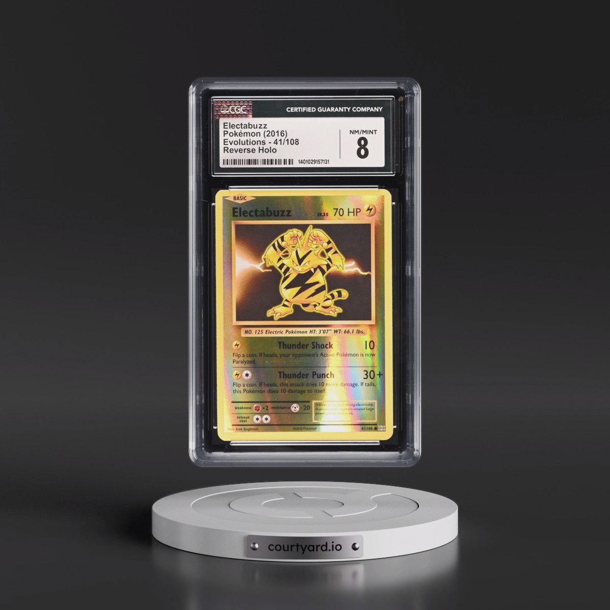 2016 Evolutions #41/108 Electabuzz - Reverse Holo (CGC 8 NM-MT)