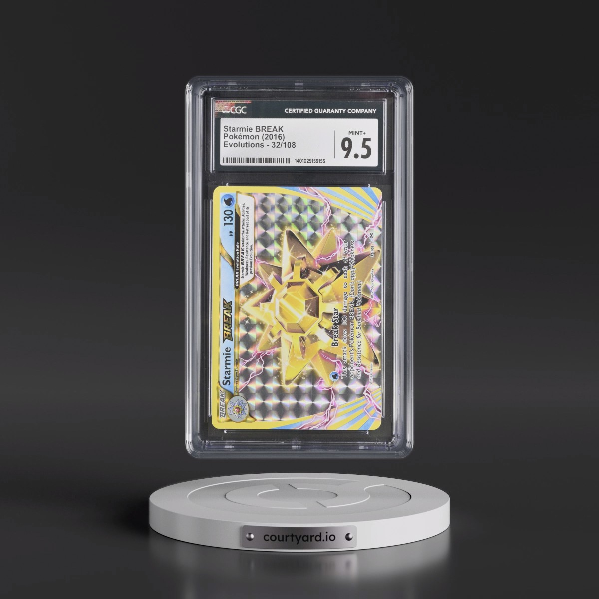 2016 Evolutions #32/108 Starmie BREAK - Holo (CGC 9.5 MINT+)