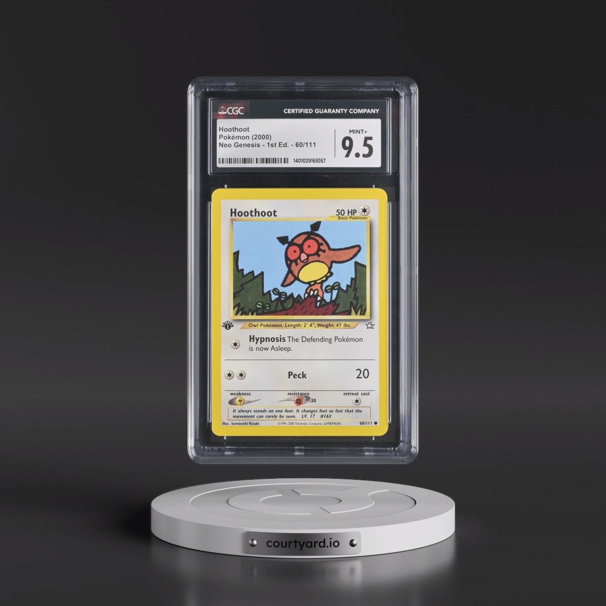 2000 Neo Genesis #60/111 Hoothoot - 1st Edition (CGC 9.5 MINT+)
