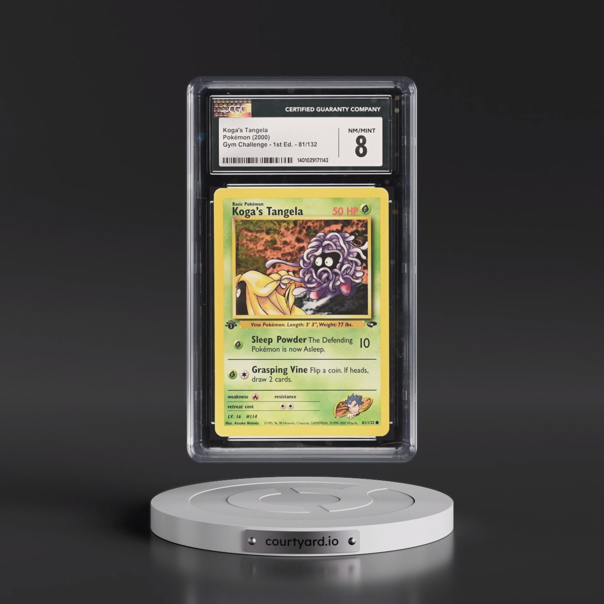 2000 Gym Challenge #81/132 Koga's Tangela - 1st Edition 1st Edition (CGC 8 NM-MT)