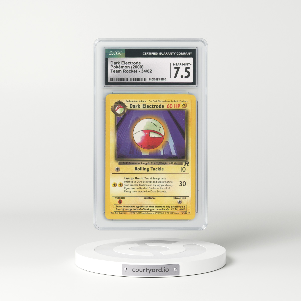 1999 Team Rocket #34 Dark Electrode (CGC 7.5 NM+)