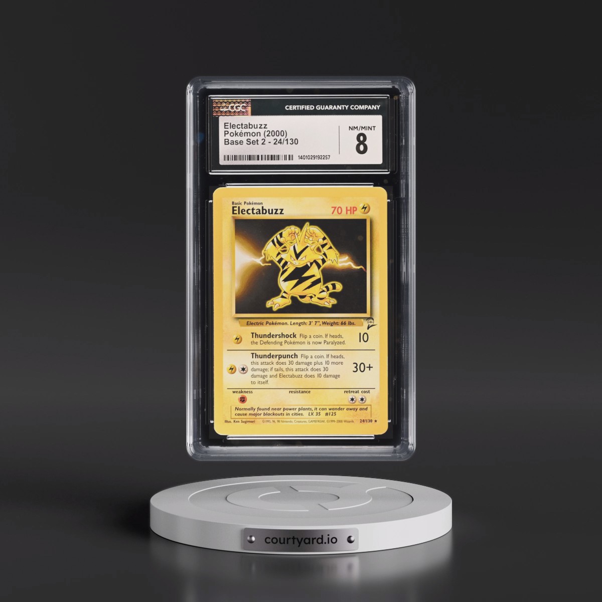 2000 Base Set 2 #24/130 Electabuzz (CGC 8 NM-MT)