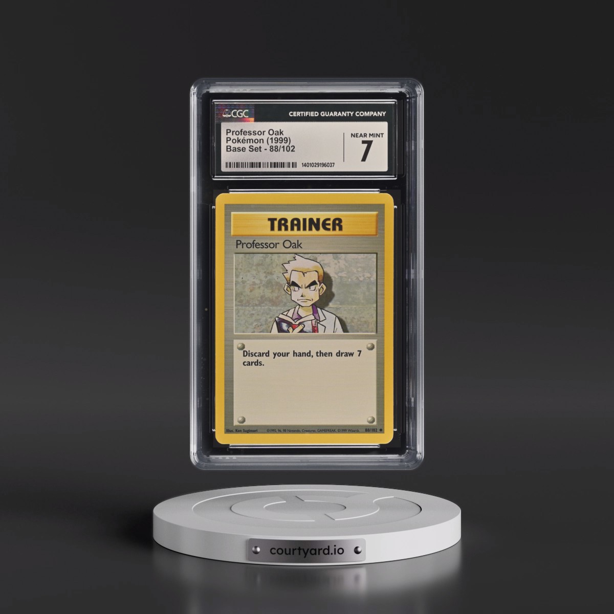 1999 Base Set #88/102 Professor Oak (CGC 7 NM)