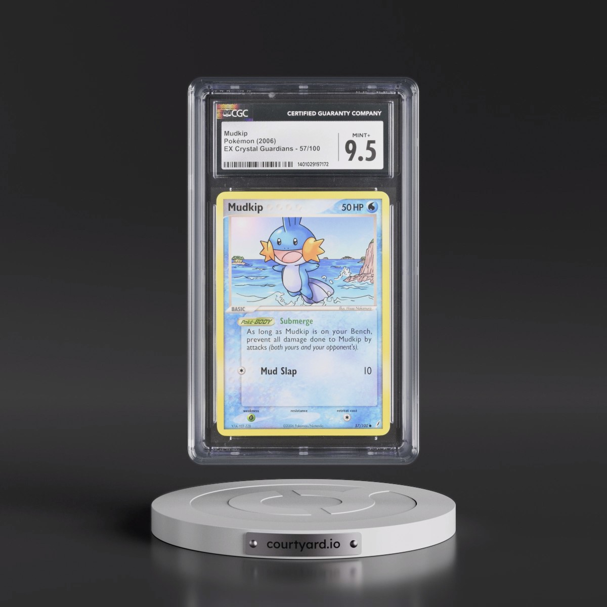 2006 EX Crystal Guardians #57/100 Mudkip (CGC 9.5 MINT+)