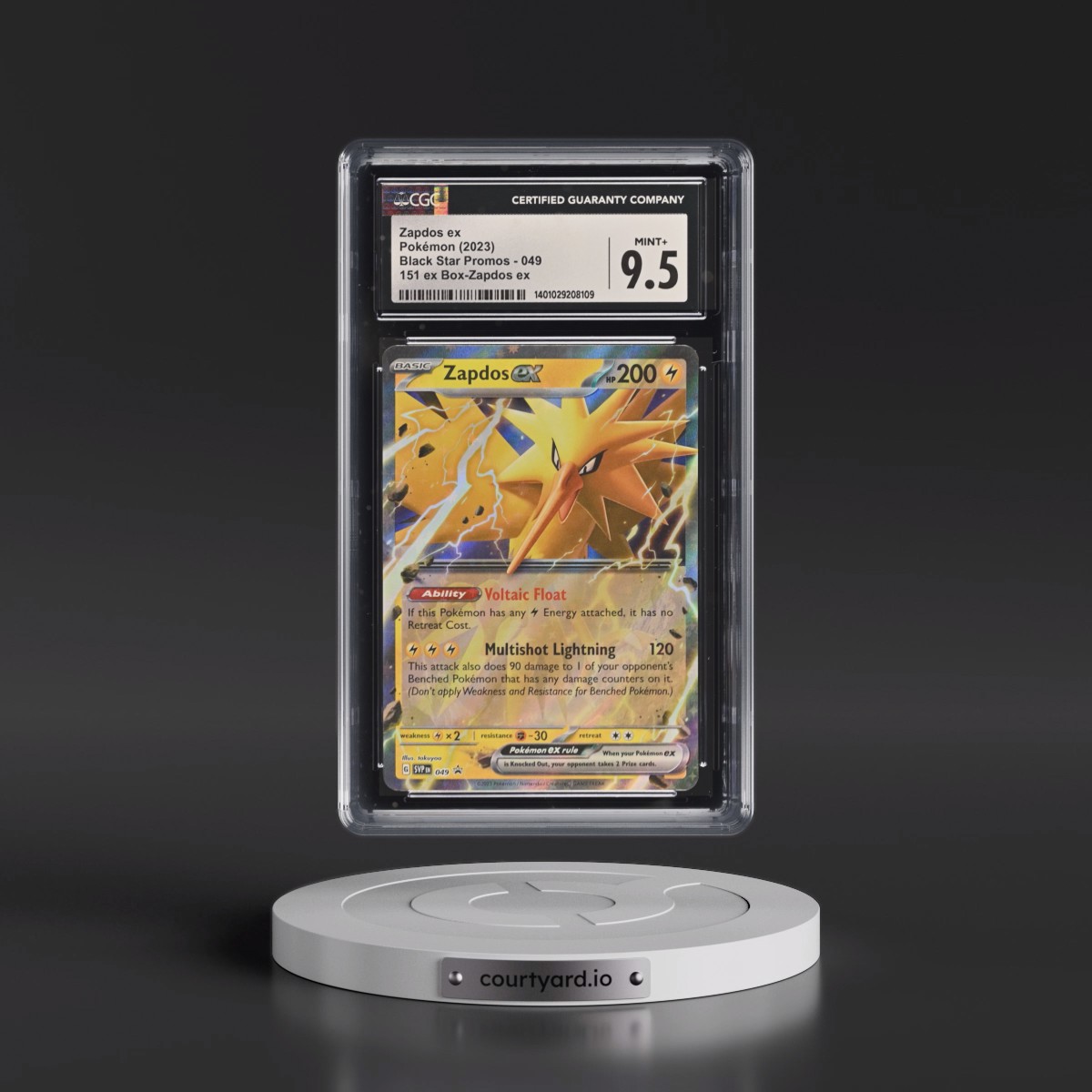 2023 Black Star Promos - Scarlet & Violet SVP EN #049 Zapdos ex - 151 Zapdos ex Collection (Holo) (CGC 9.5 MINT+)