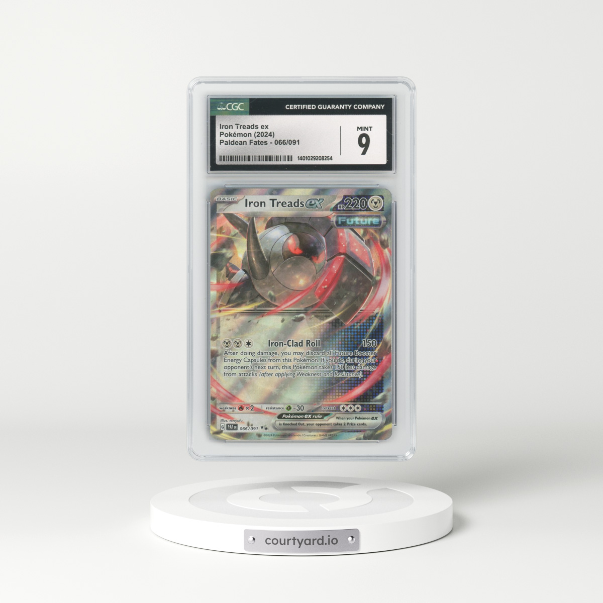 2024 Paldean Fates - PAF EN #066/091 Iron Treads ex - Holo (CGC 9 MINT)