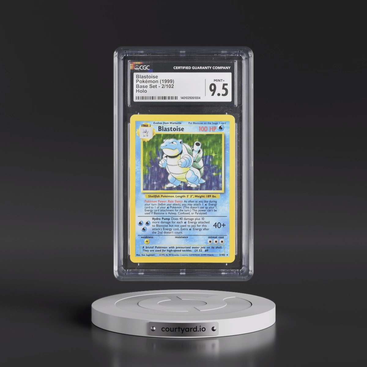 1999 Base Set #2/102 Blastoise - Holo (CGC 9.5 MINT+)